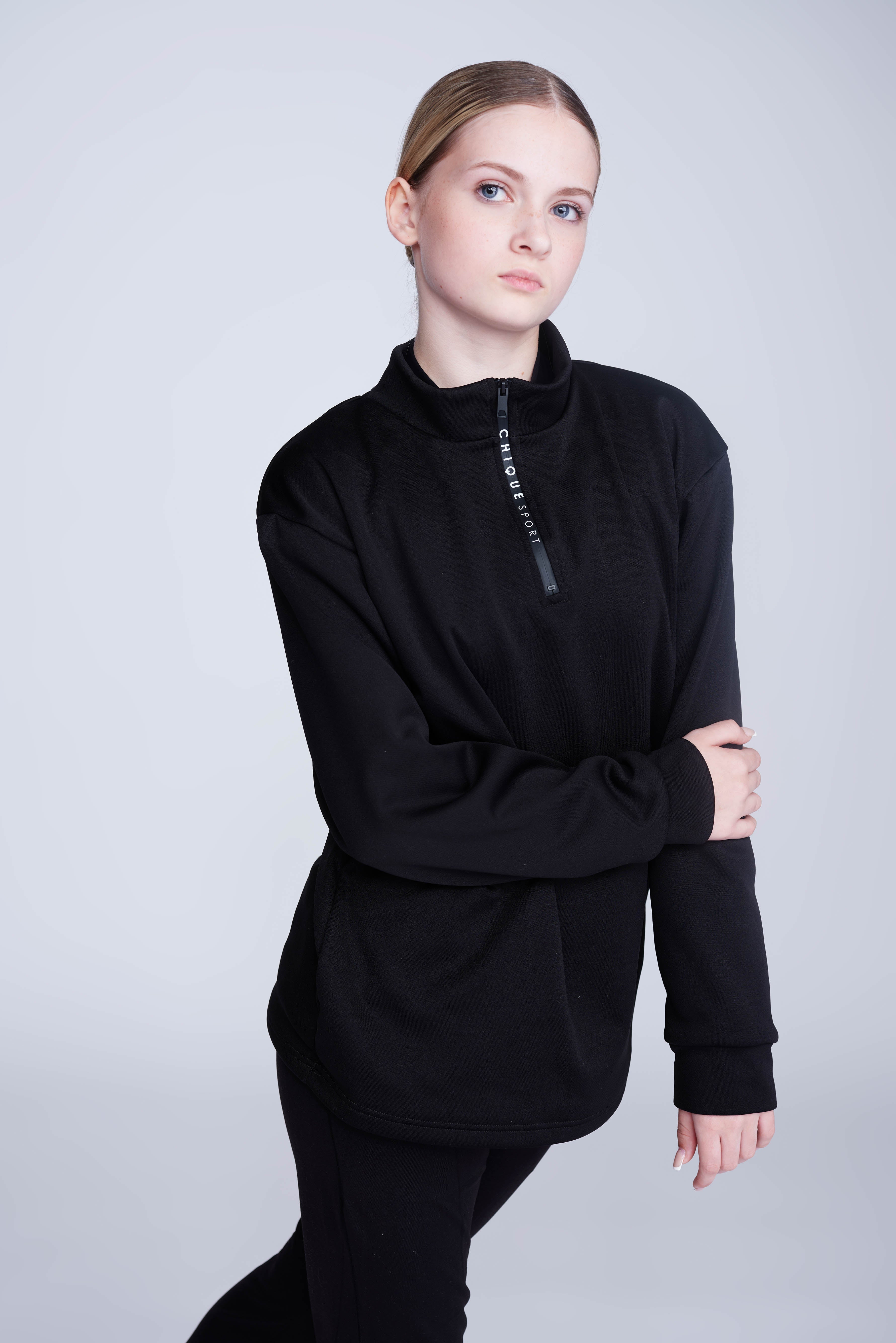 Ignite Half-Zip Top in Black