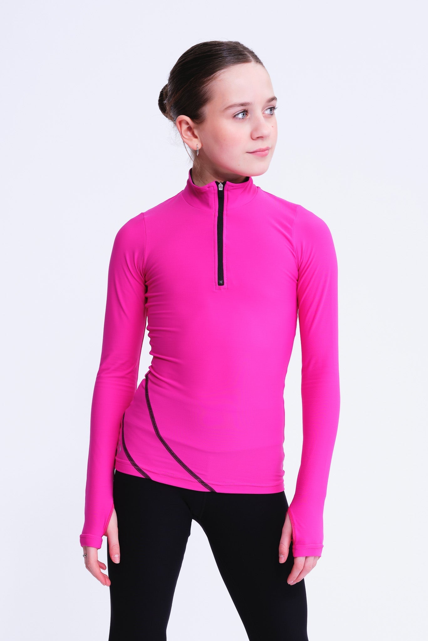 Desire Half-Zip Top väri Fuksia