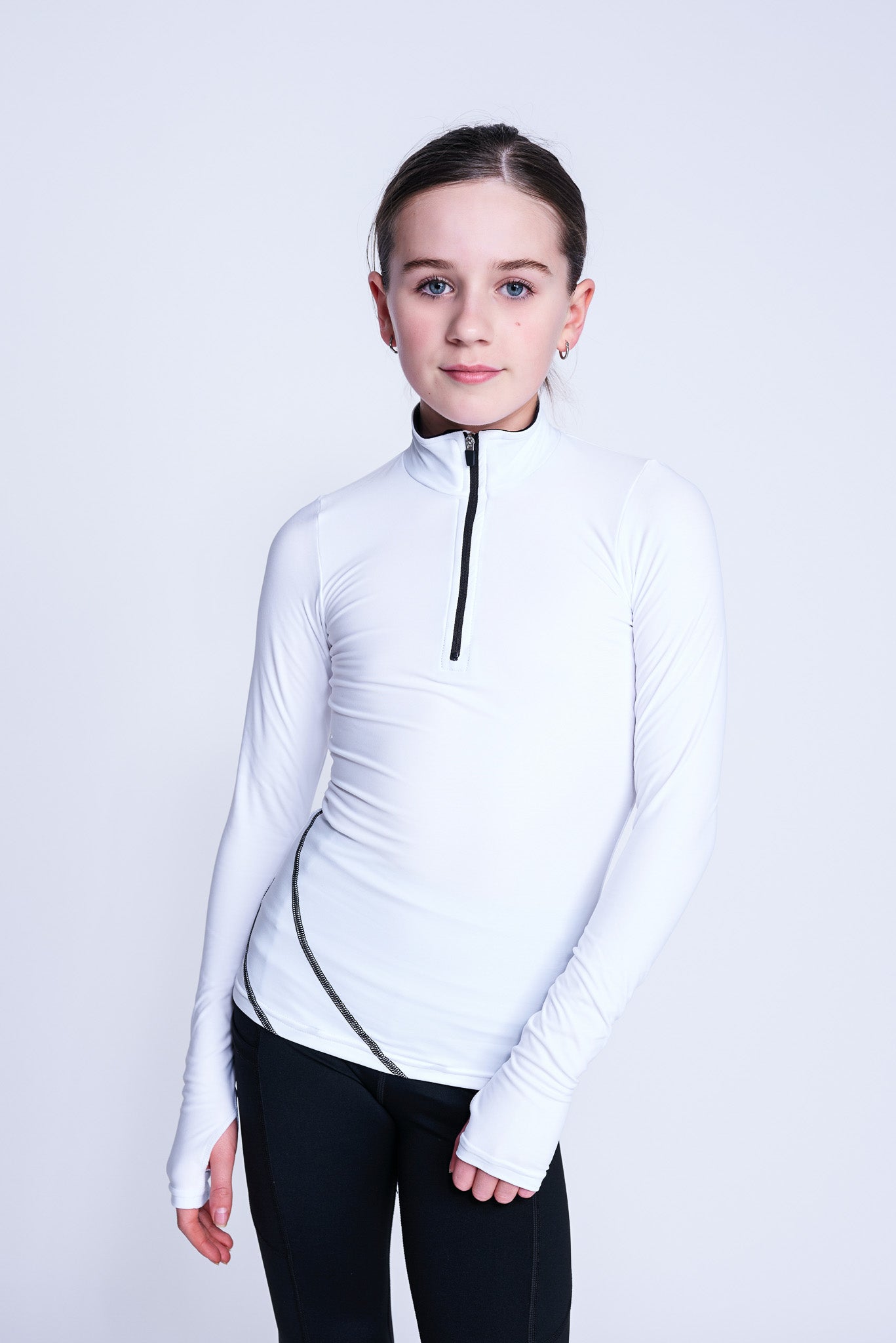 Desire Half-Zip Top in Weiß
