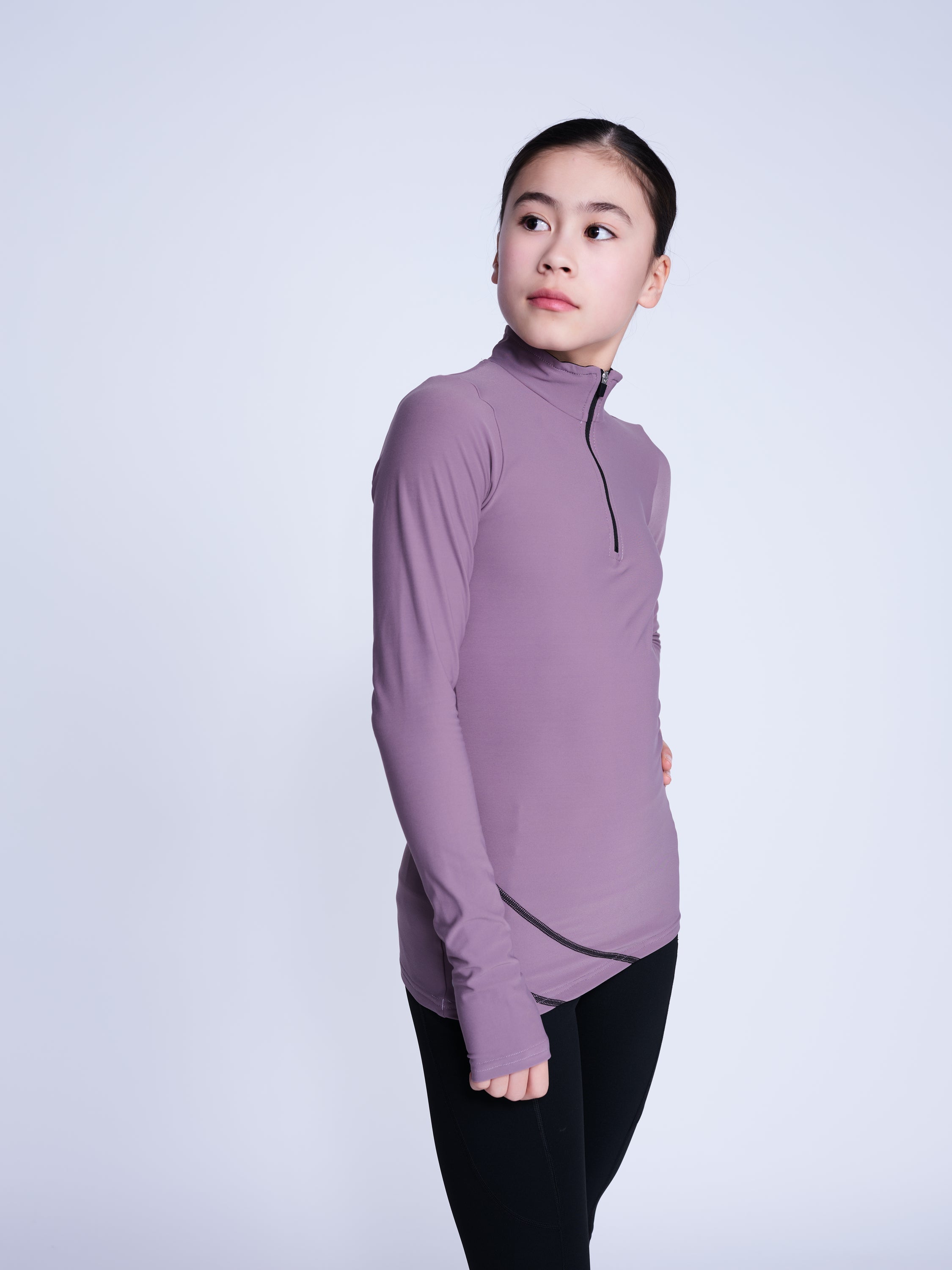 Desire Maglia a mezza zip in Visone