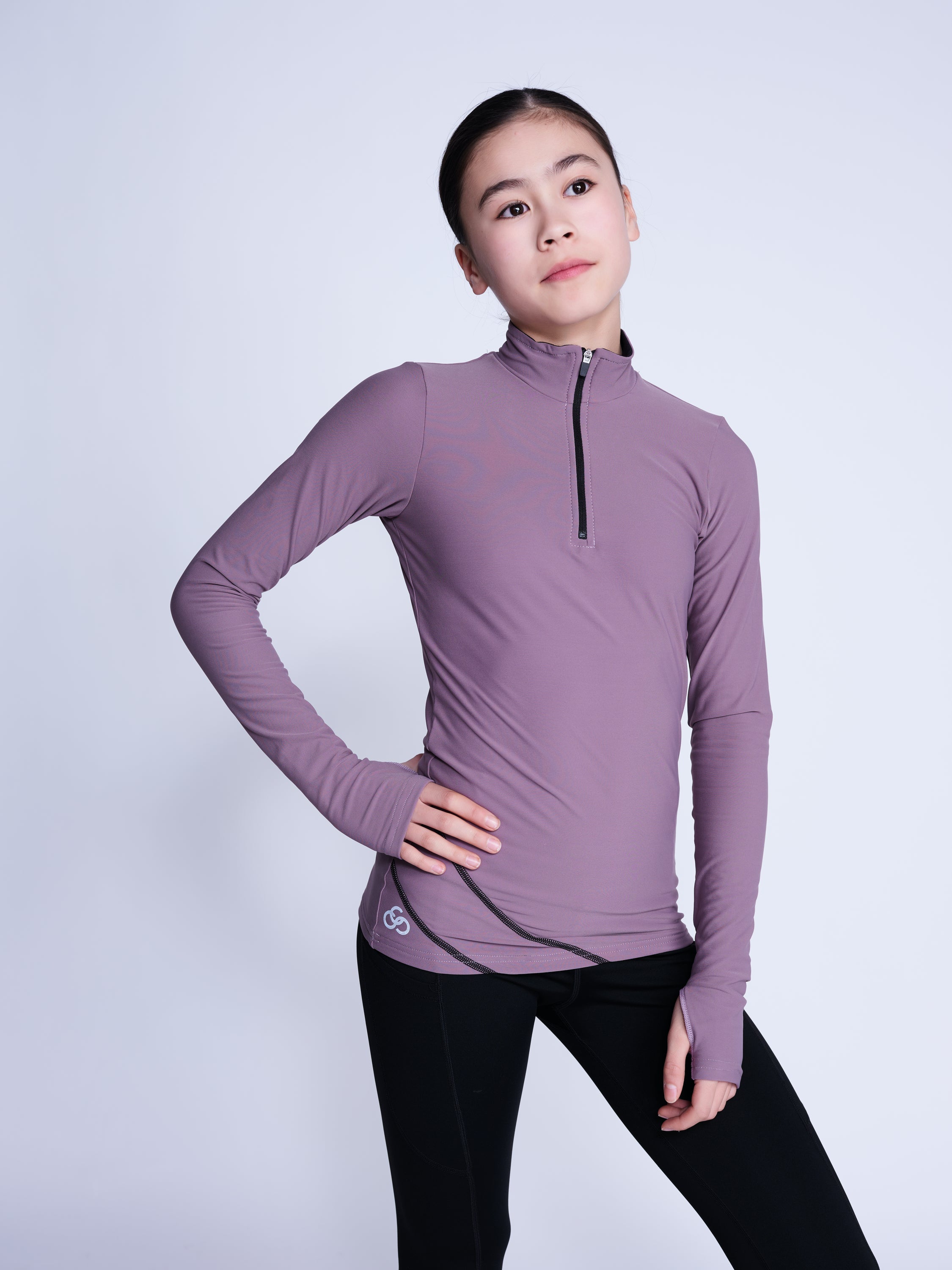 Desire Maglia a mezza zip in Visone