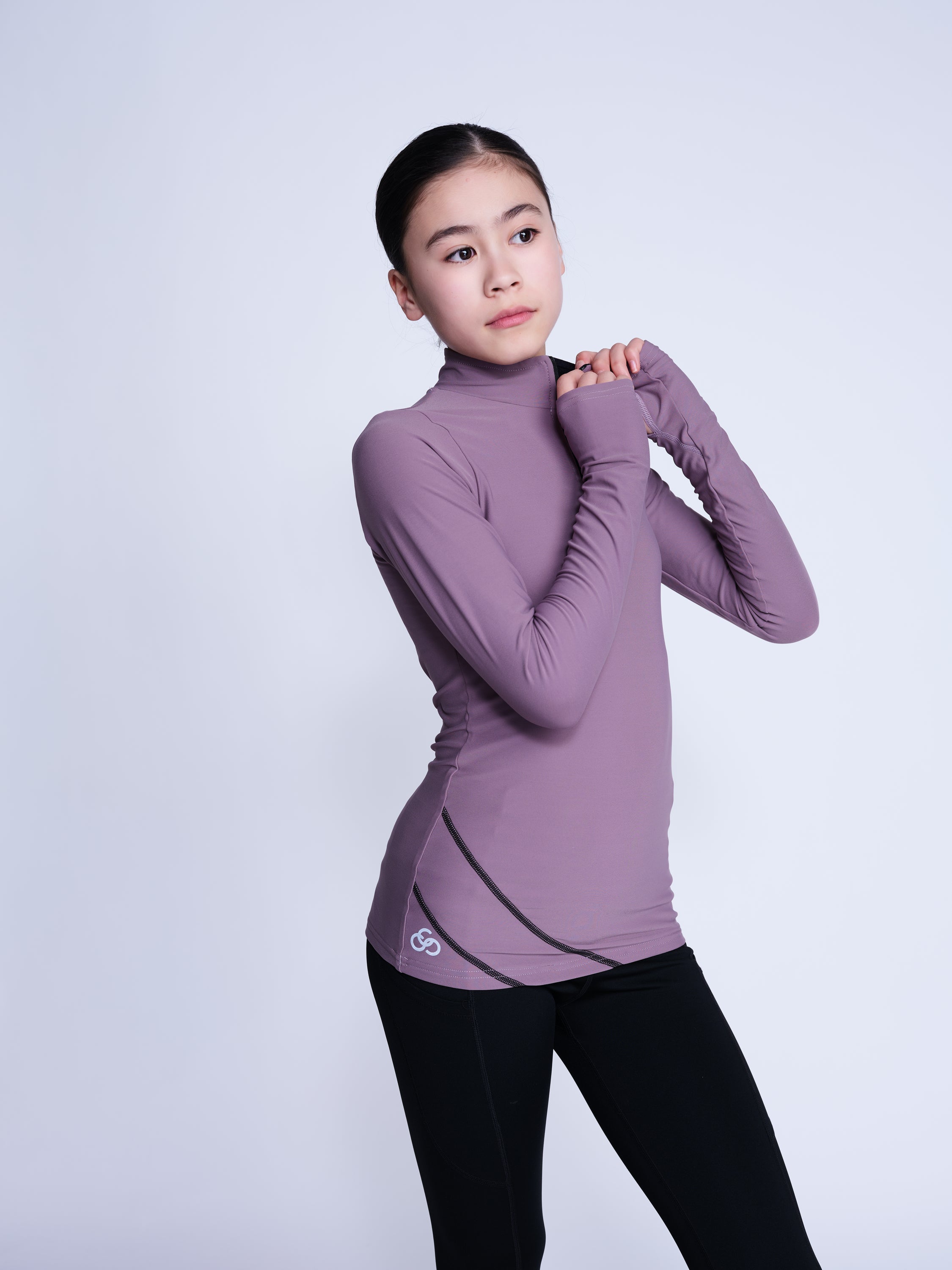 Desire Maglia a mezza zip in Visone