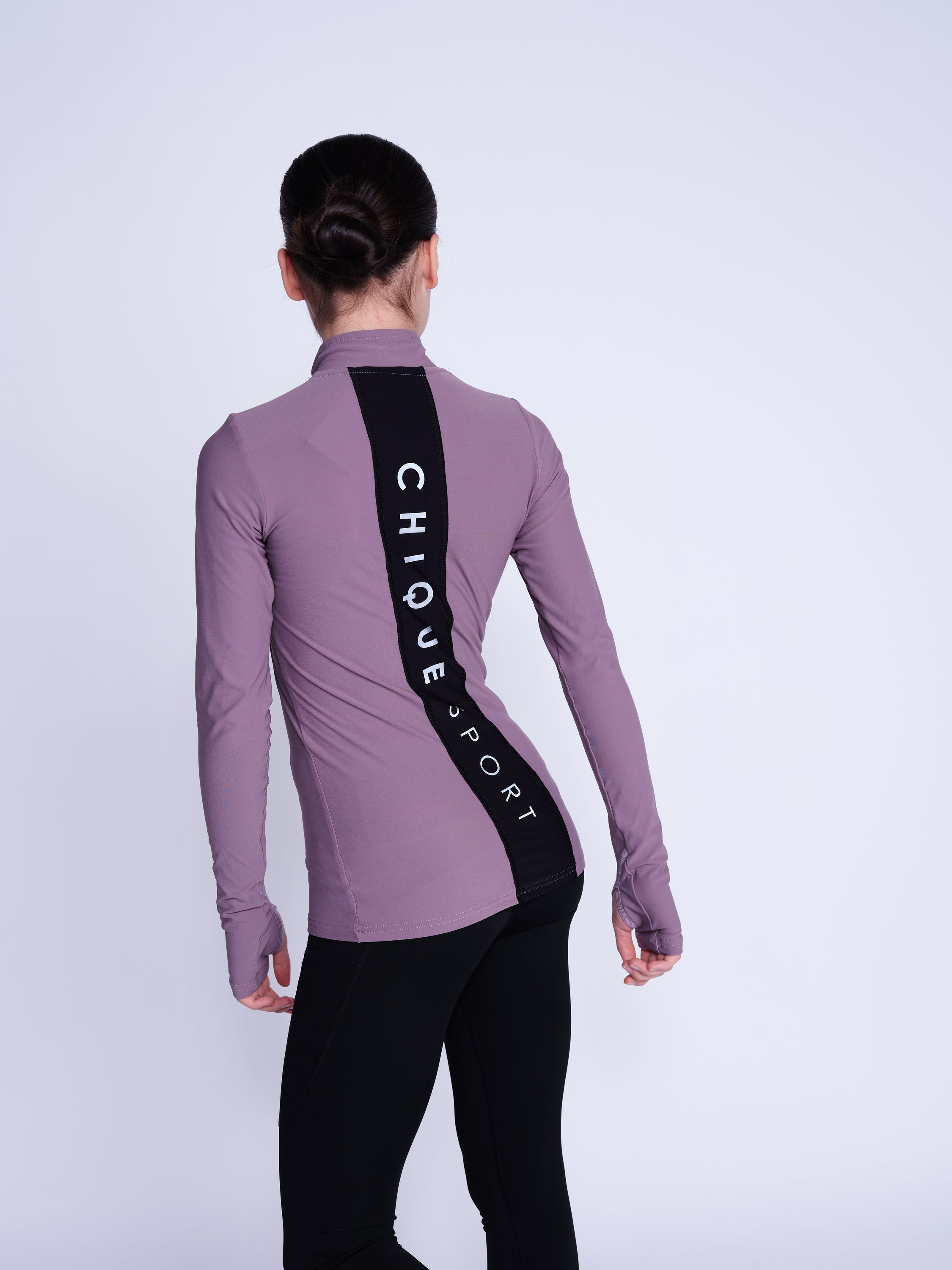 Desire Maglia a mezza zip in Visone