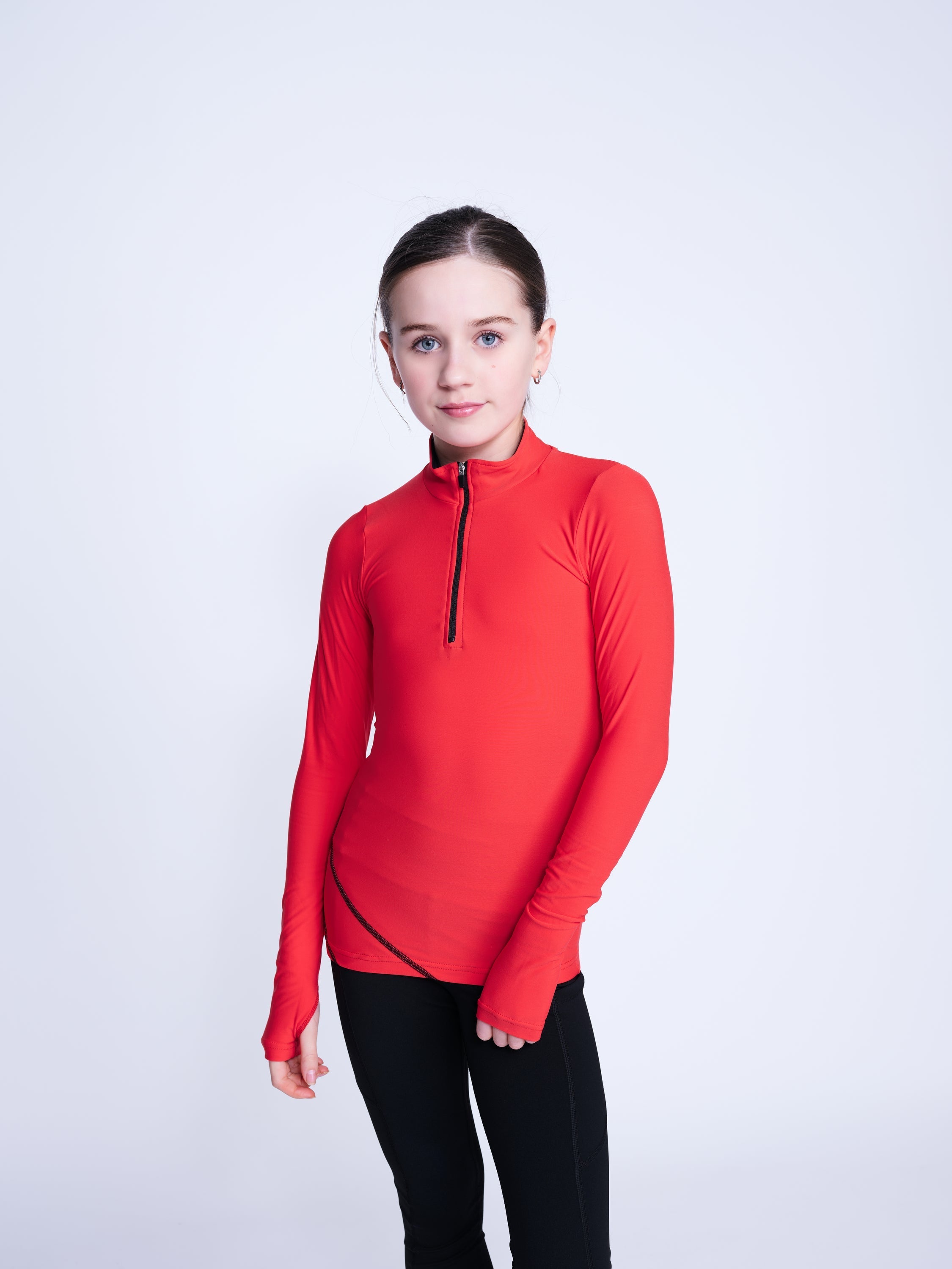 Desire Maglia Half-Zip in Rosso