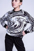 Fierce Open-Back Sweatshirt in Werveling