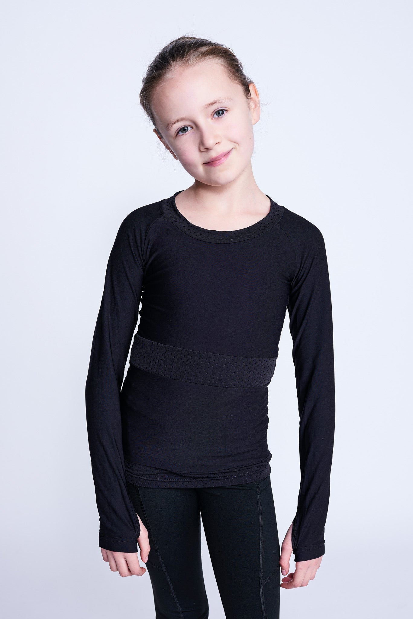 Inspire Long Sleeve Top in Black