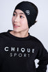Cropped Sweatshirt in Schwarz