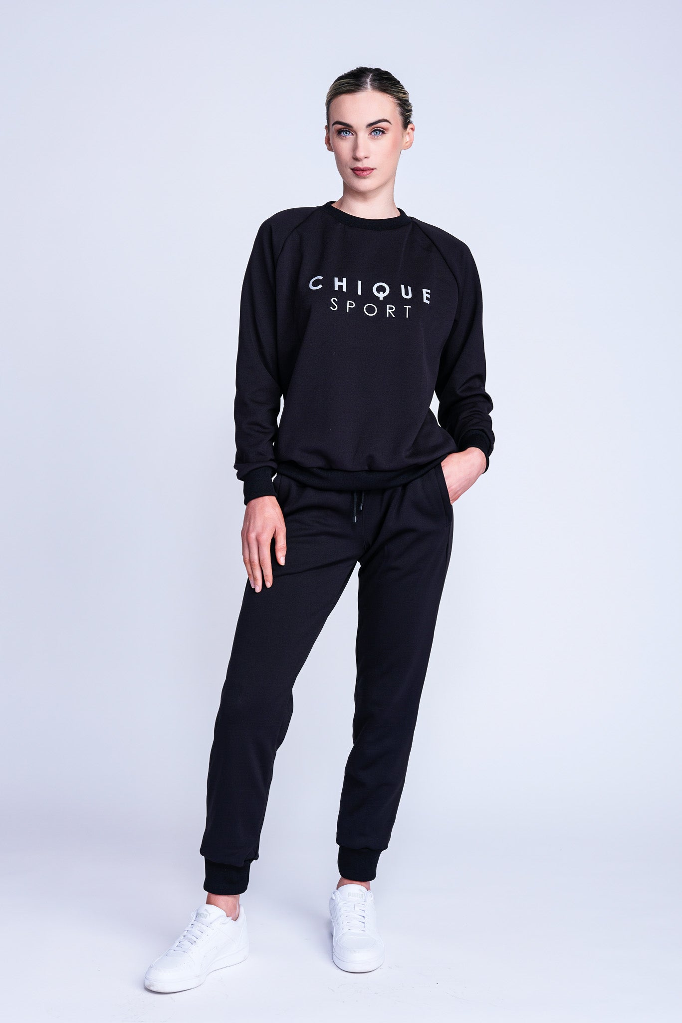 Fierce Offene Rücken Sweatshirt in Schwarz