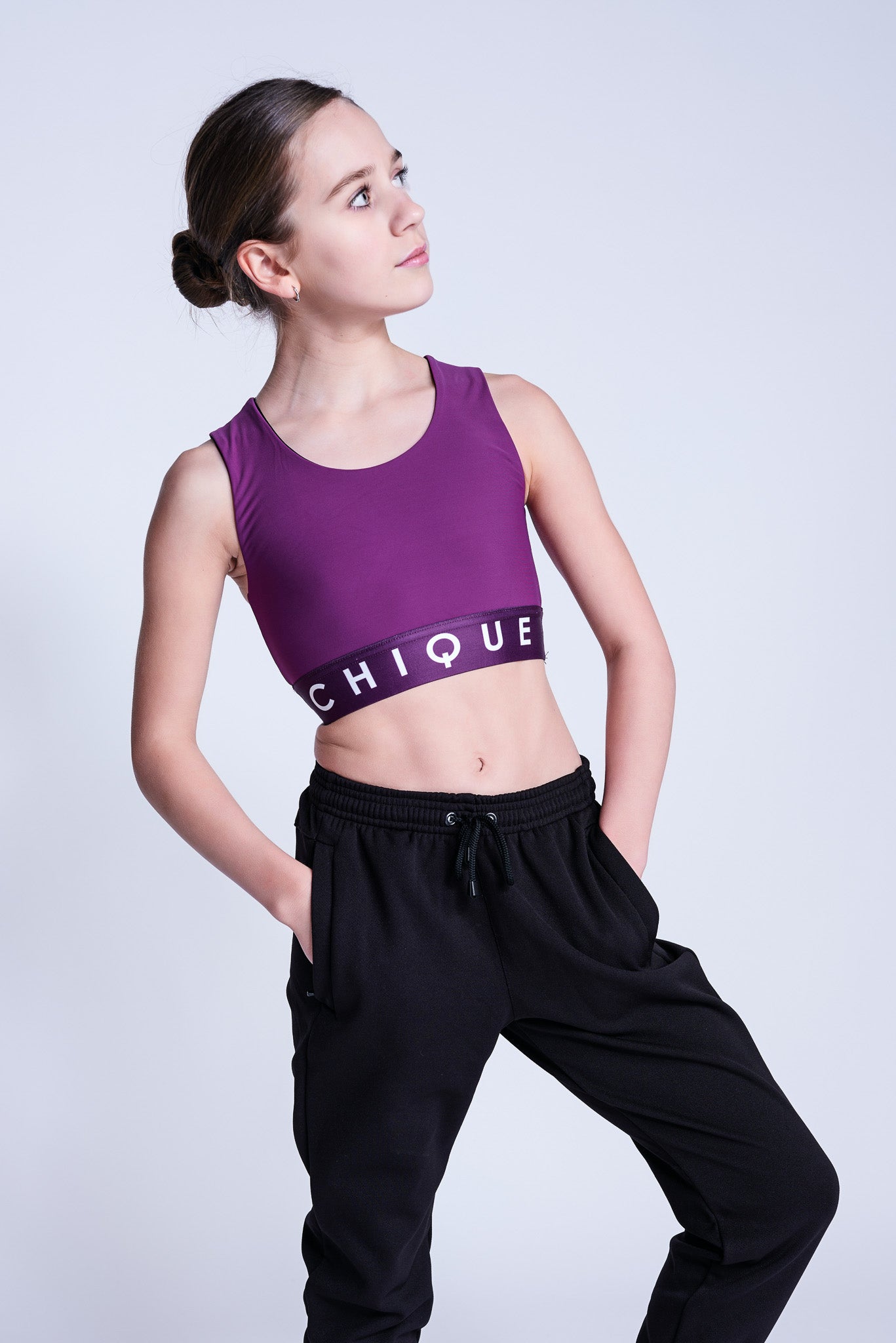 Fierce Halo Crop Top in Beere
