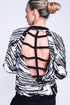 Fierce Open-Back Sweatshirt in Werveling
