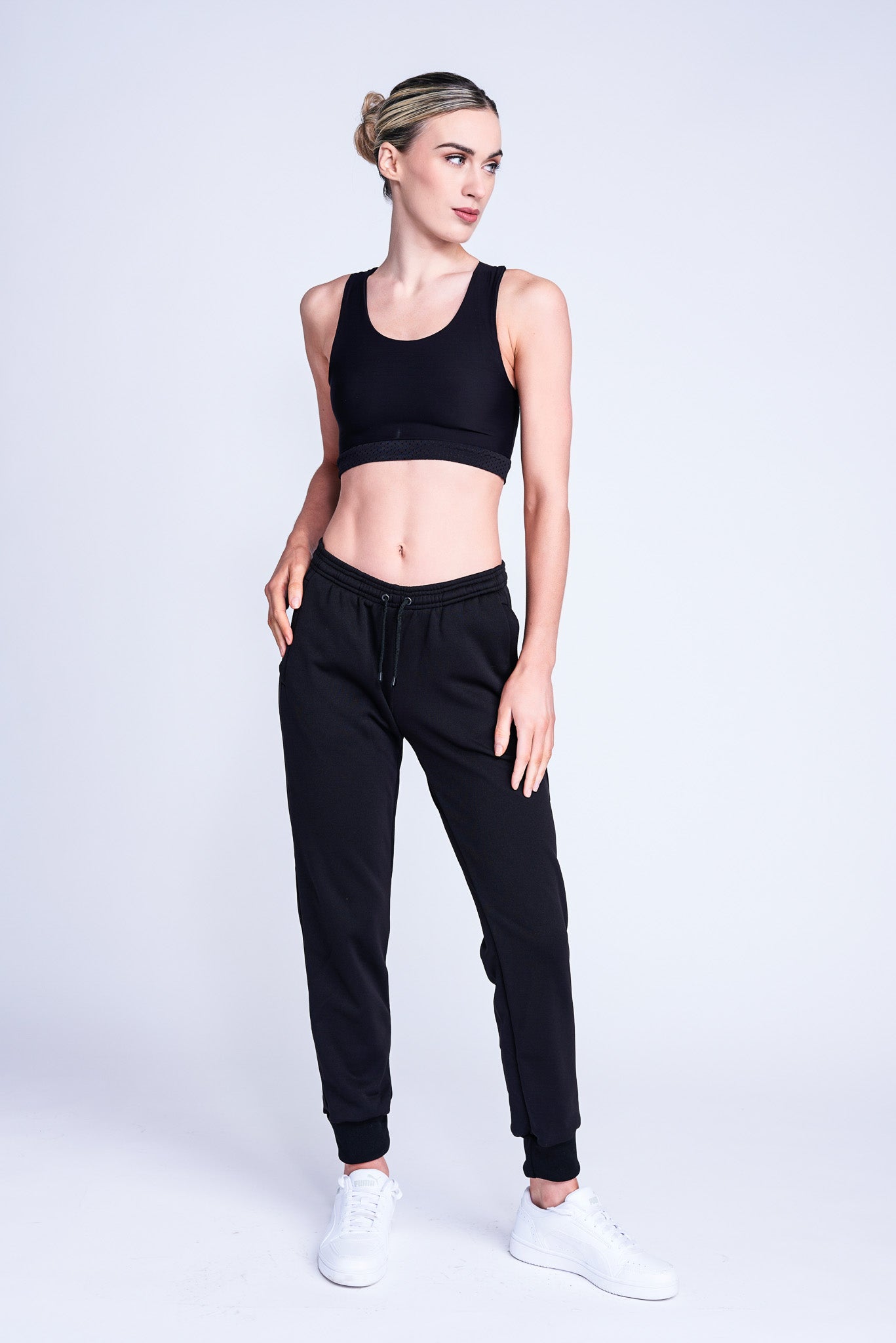 Fierce X Crop Top in Black