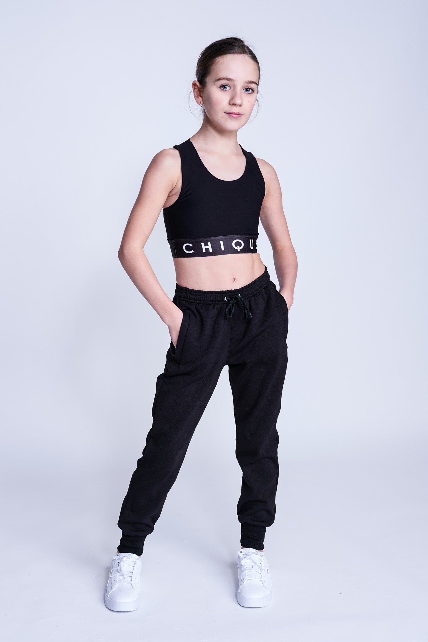 Fierce Halo Crop Top in Schwarz