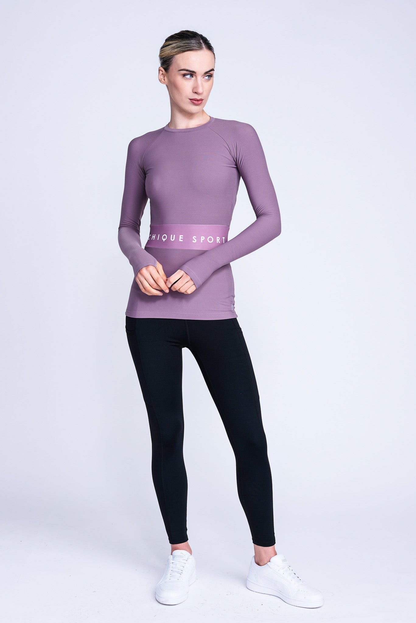 Empower Long-Sleeve Top in Mink