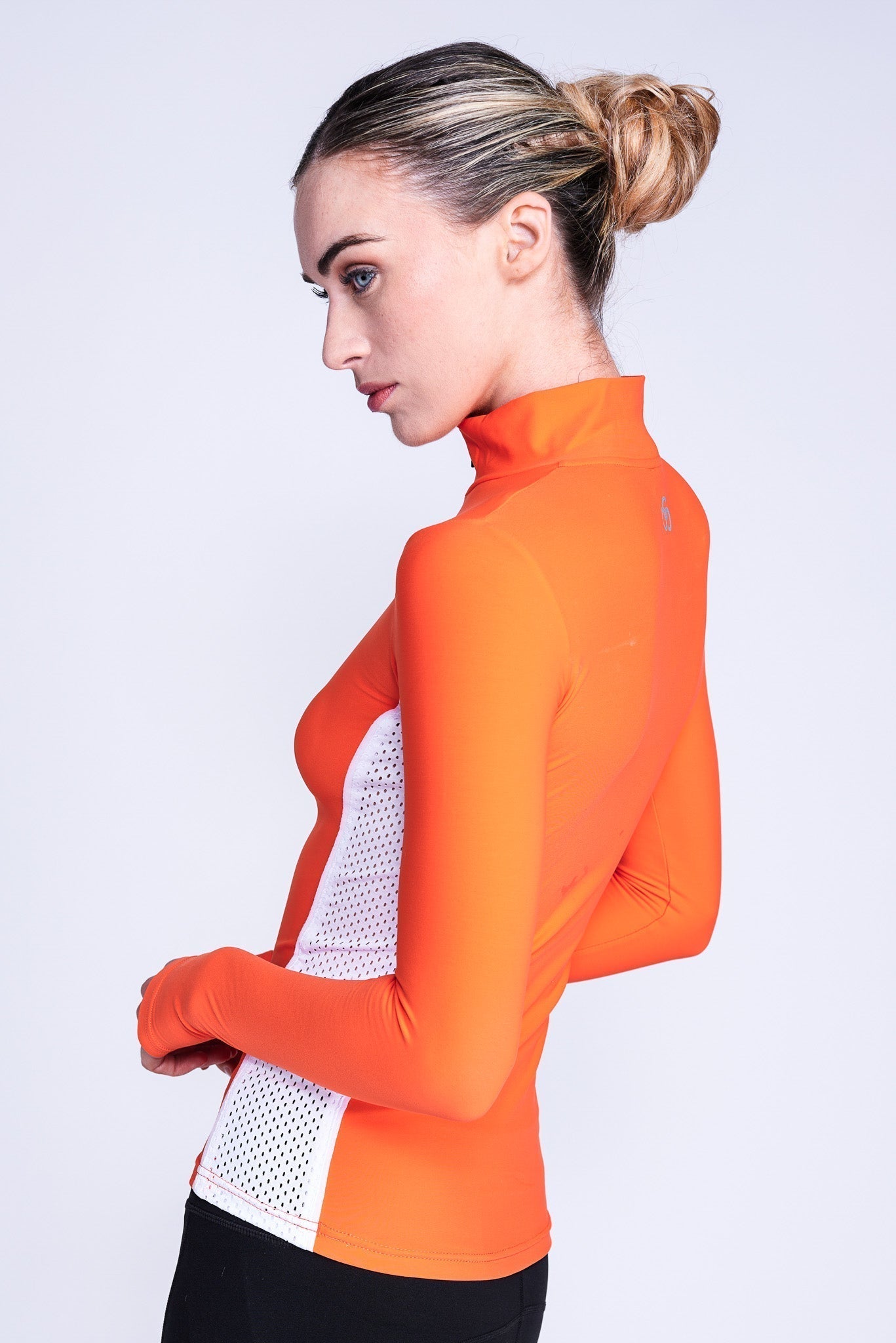 Fearless Maglia Half-Zip in Arancia