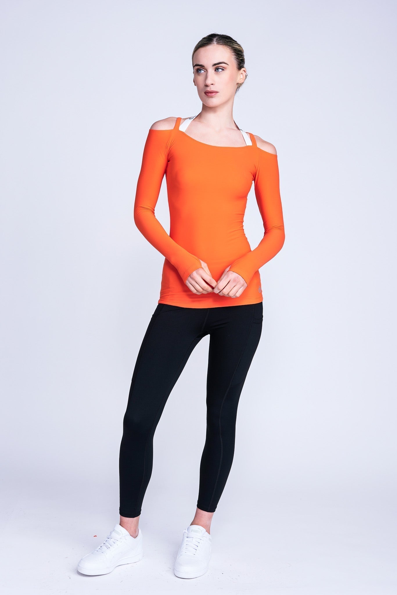Fearless Long-Sleeve Top in Orange