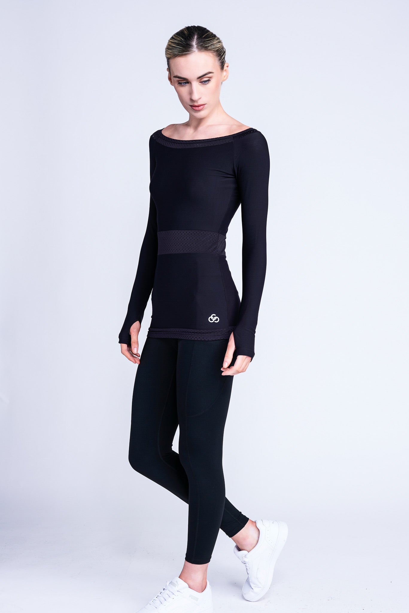 Inspire Long-Sleeve Top in Black