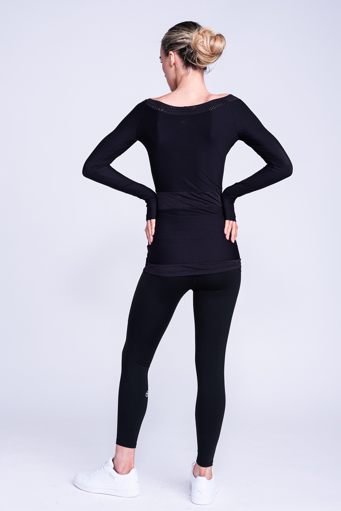 Inspire Long-Sleeve Top in Black