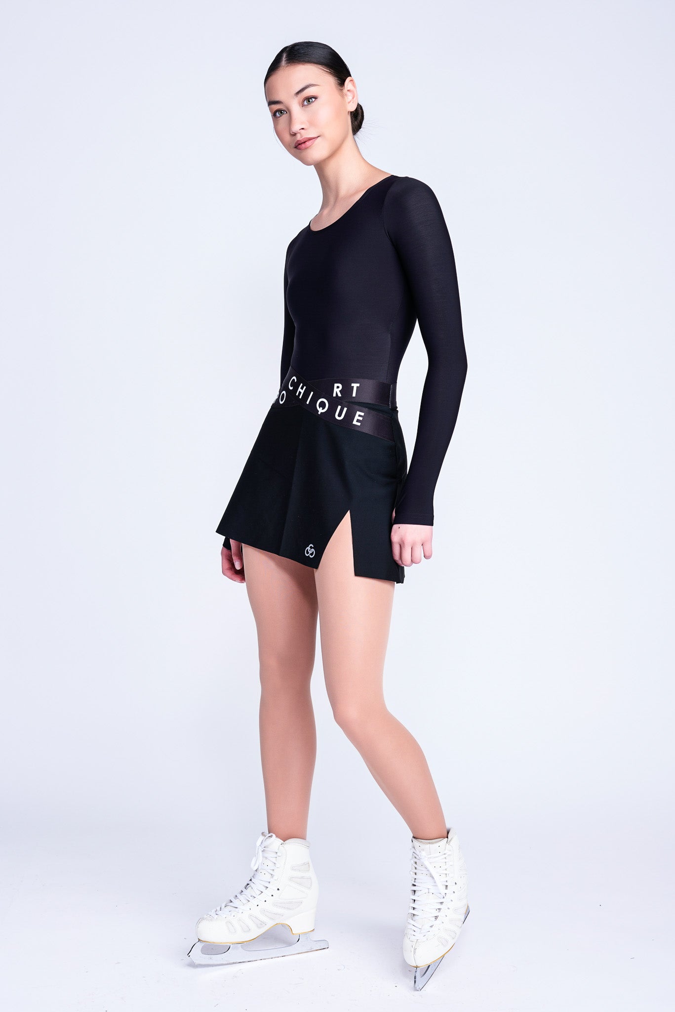 Women's Figure Skating Athletic Skirt in Black