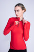 Desire Half-Zip Top in Rood