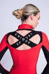 Inspire Haut à demi-zip en Rouge