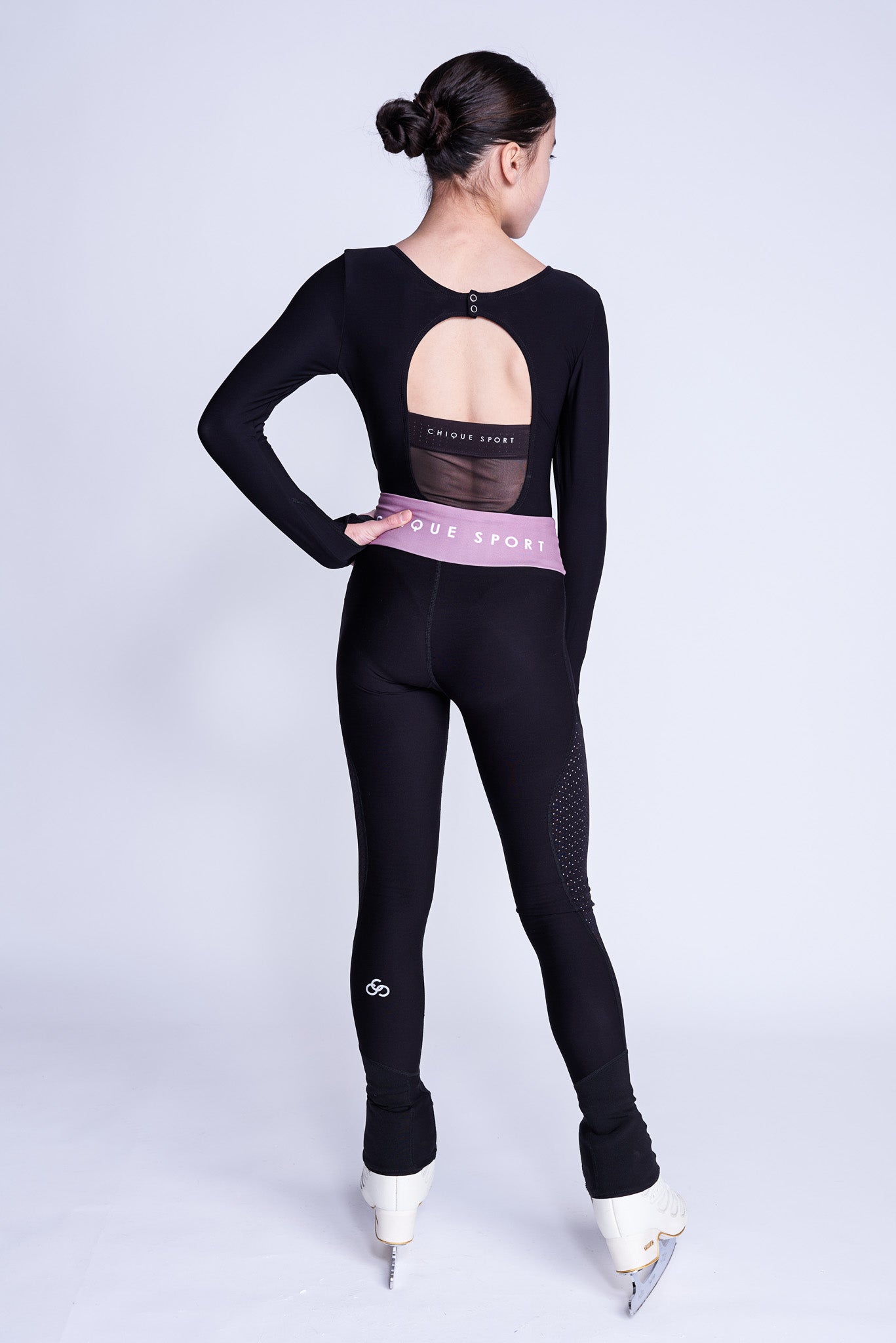 Empower Langsleeve Leotard in Zwart