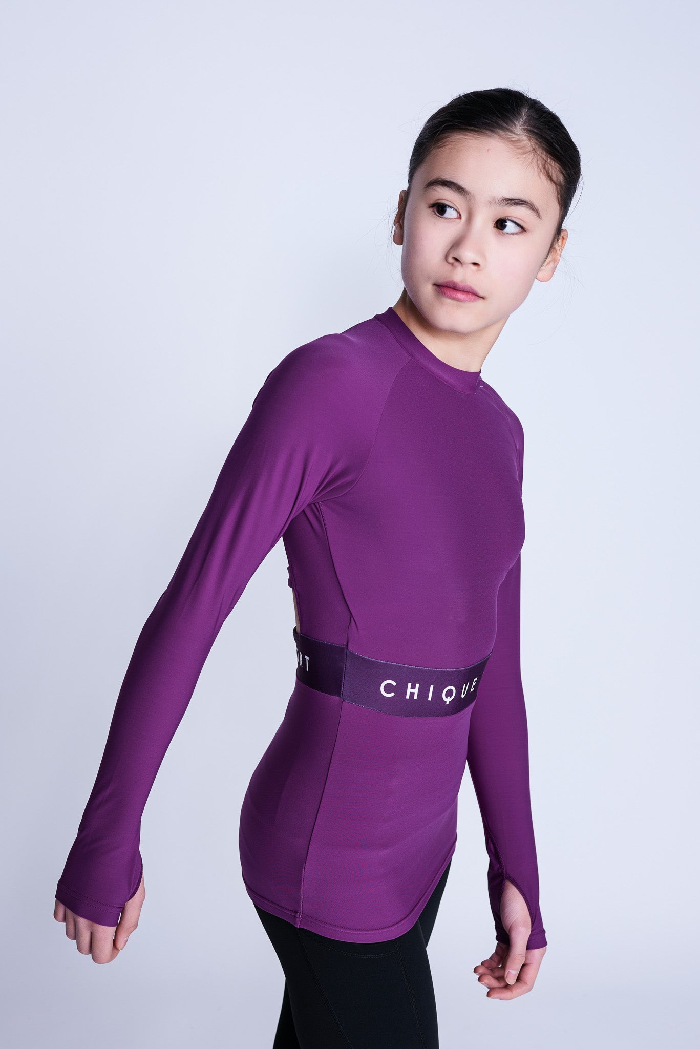 Empower Long-Sleeve Top in Berry