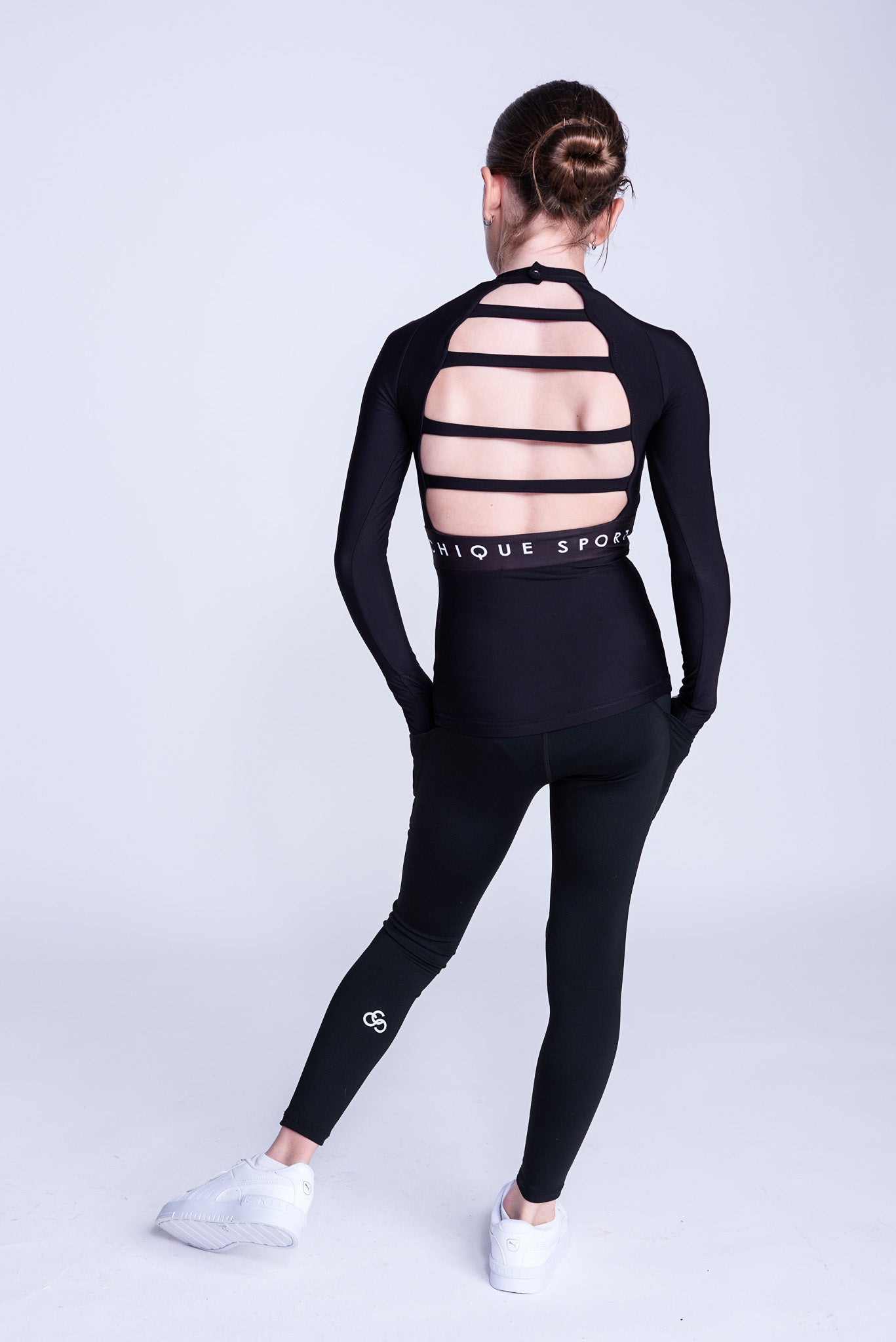 Empower Long-Sleeve Top in Black