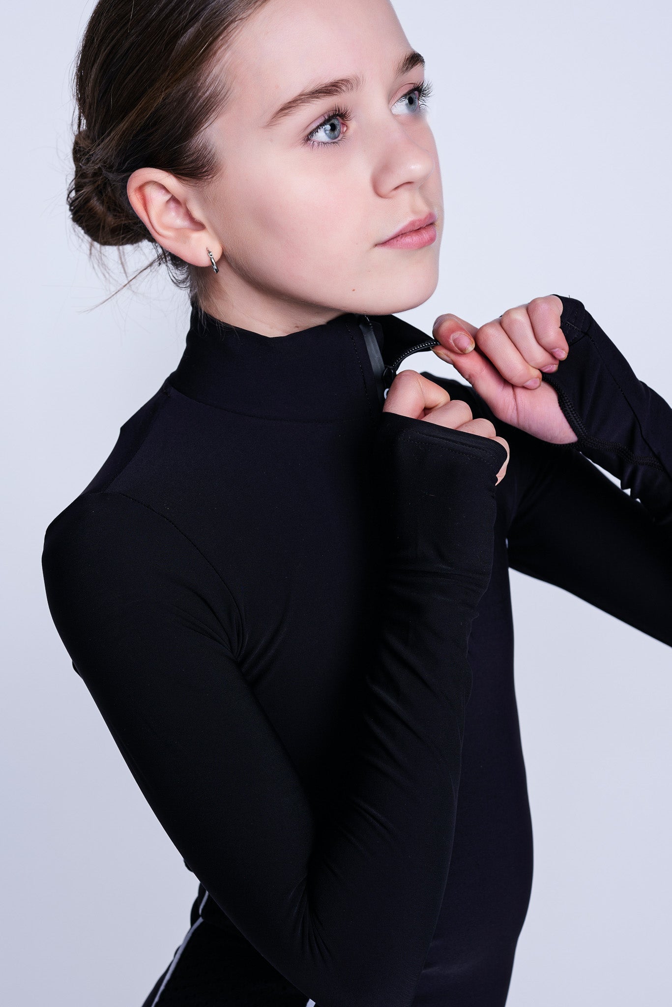 Fearless Halb-Zip Oberteil in Schwarz