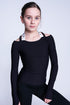 Fearless Long-Sleeve Top in Black