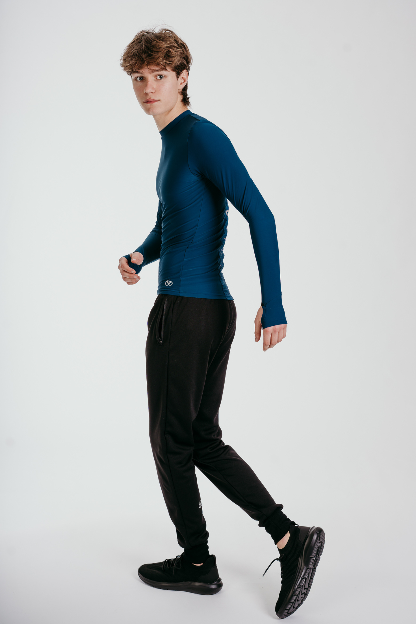 Power Long-Sleeve Top in Electric