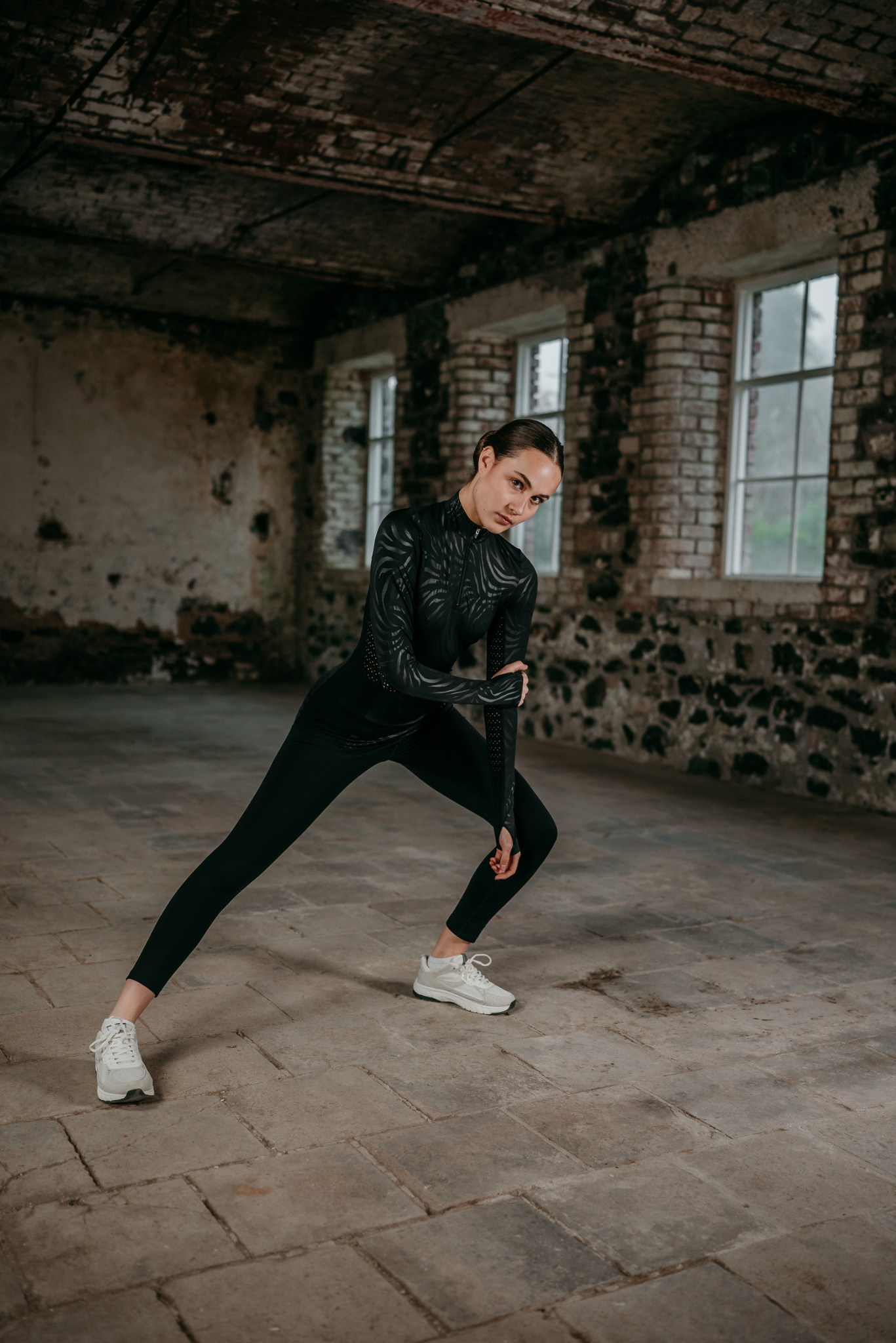 Inspire Half-Zip Top in Zebra