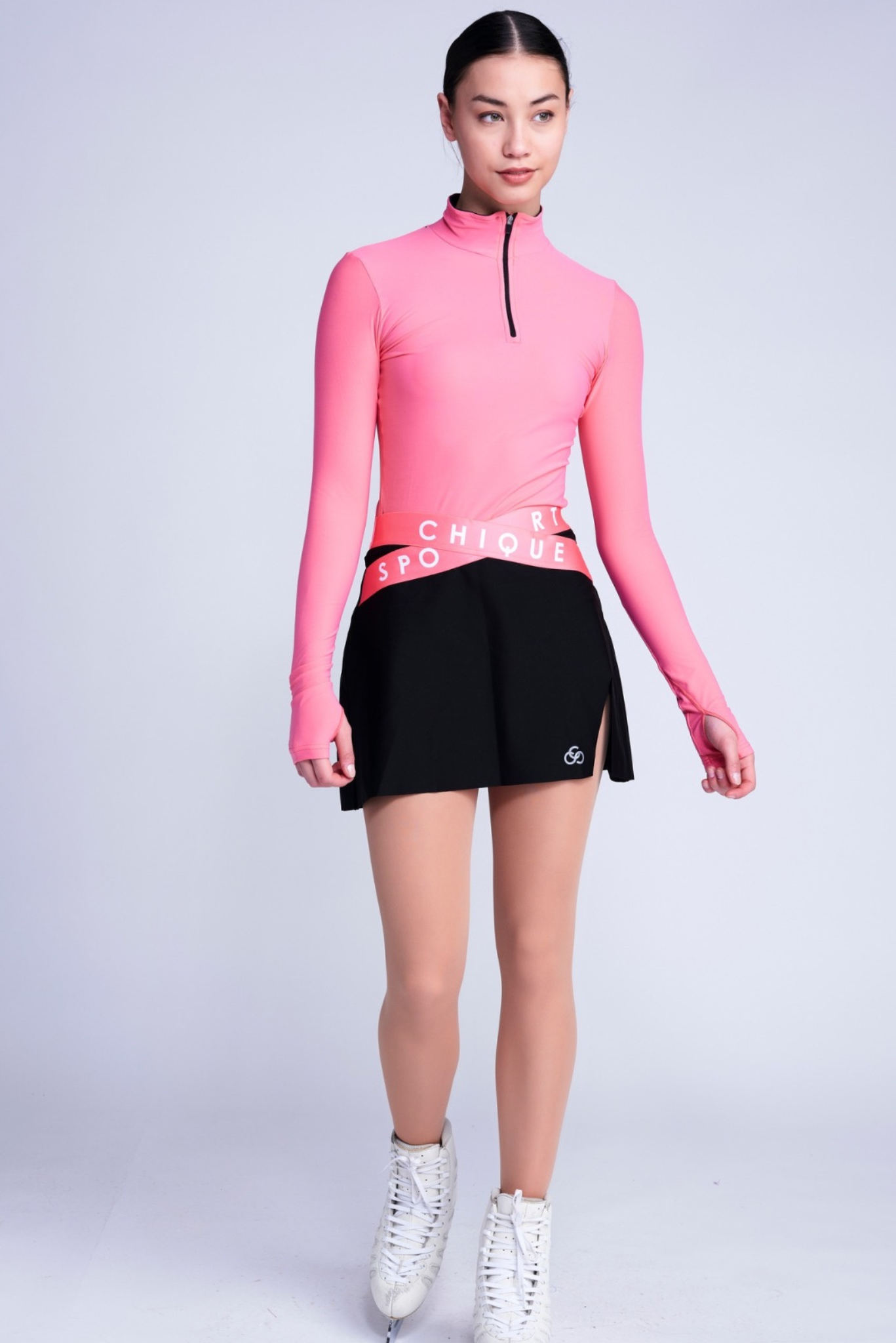 Desire Half-Zip Top in Coral