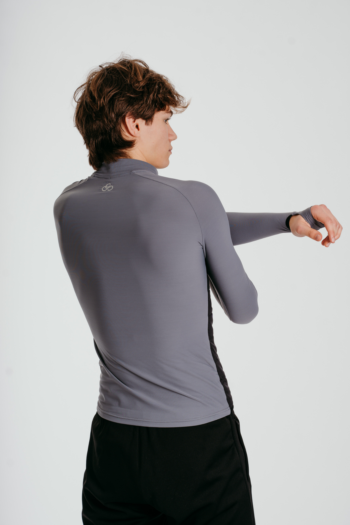 Empower Padded Half-Zip Top Mens in Ash