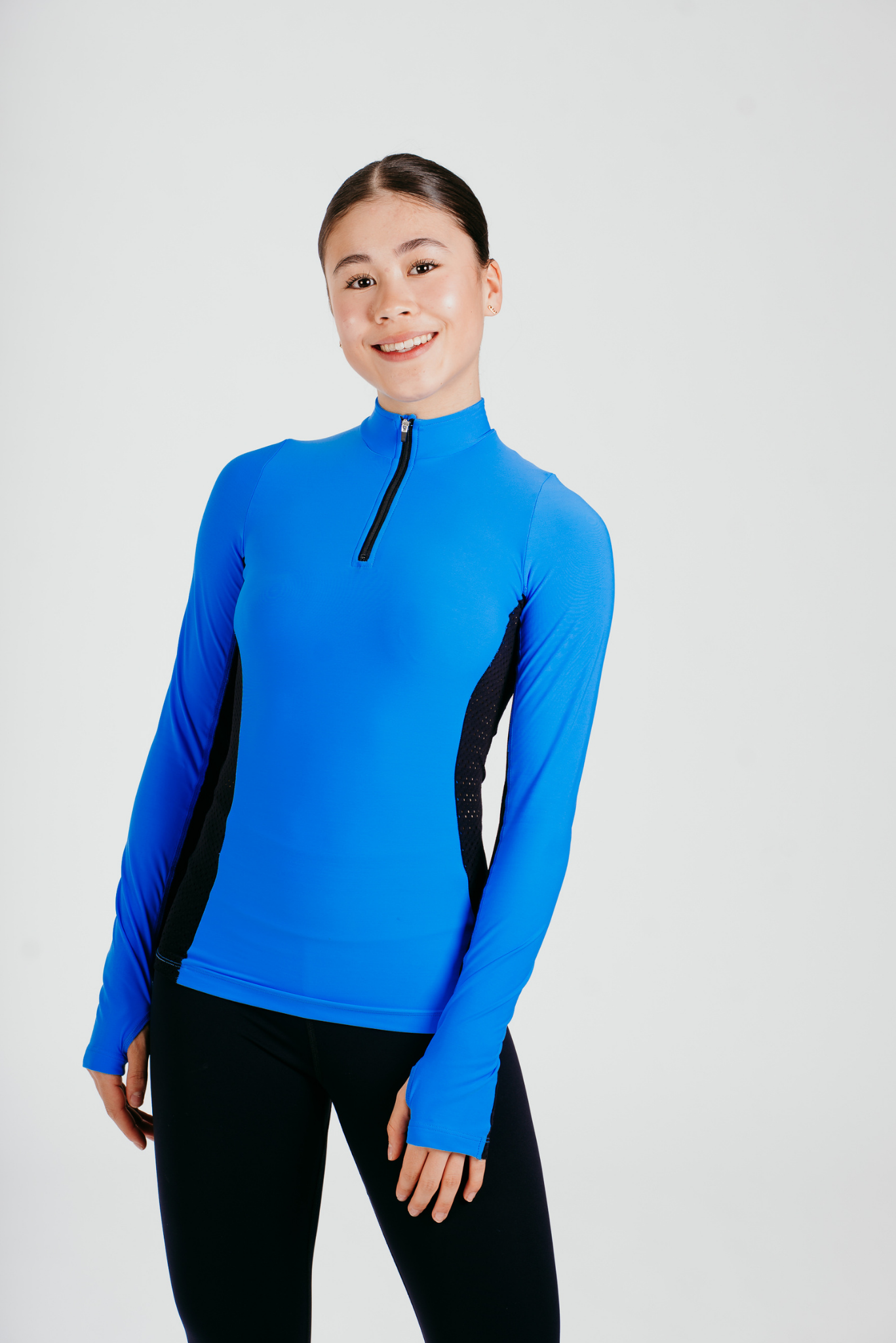 Inspire Half-Zip Top in Azure