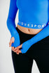 Empower Long-Sleeve Crop in Azure