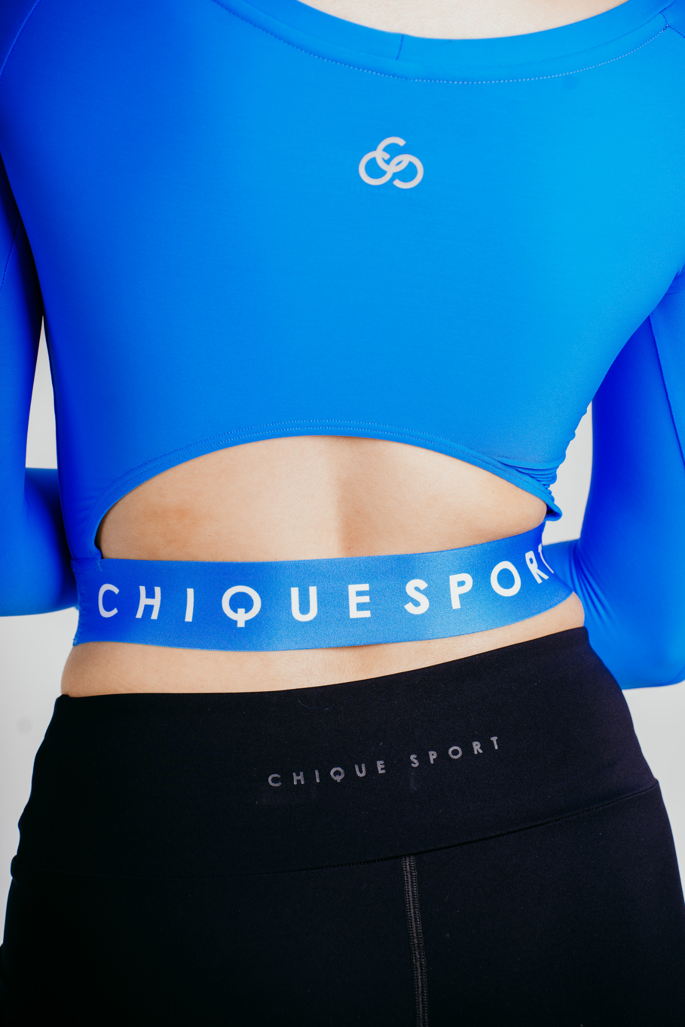 Empower Long-Sleeve Crop Top in Azure