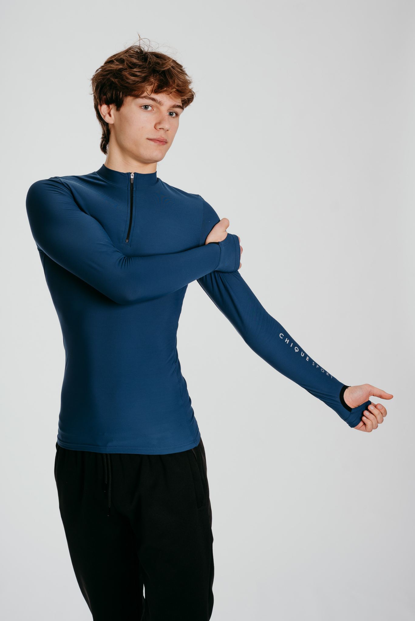 Power Half-Zip Top in Electric