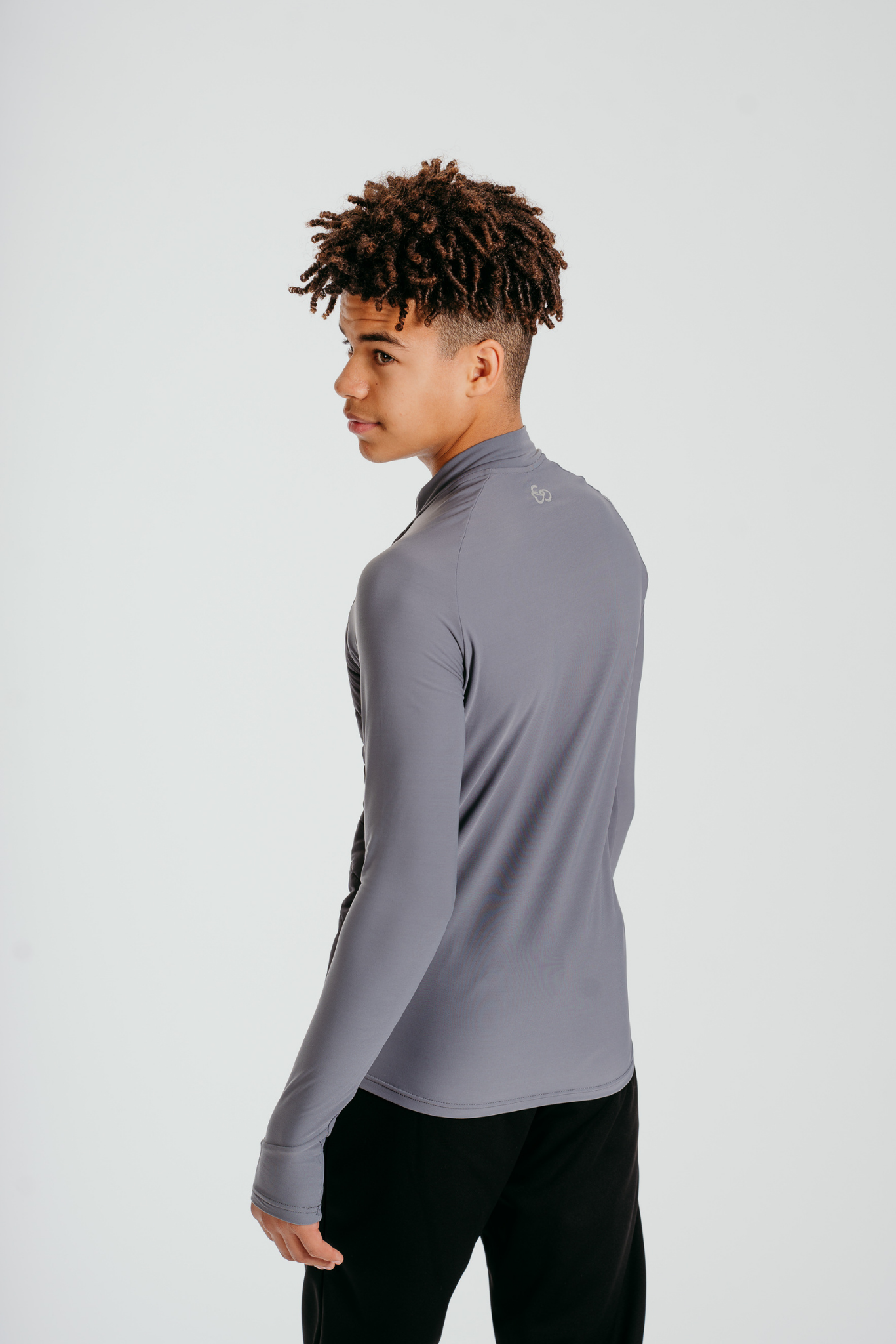 Empower Padded Half-zip Top Boys in Ash