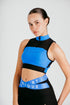 Phoenix Crop Bra in Azure