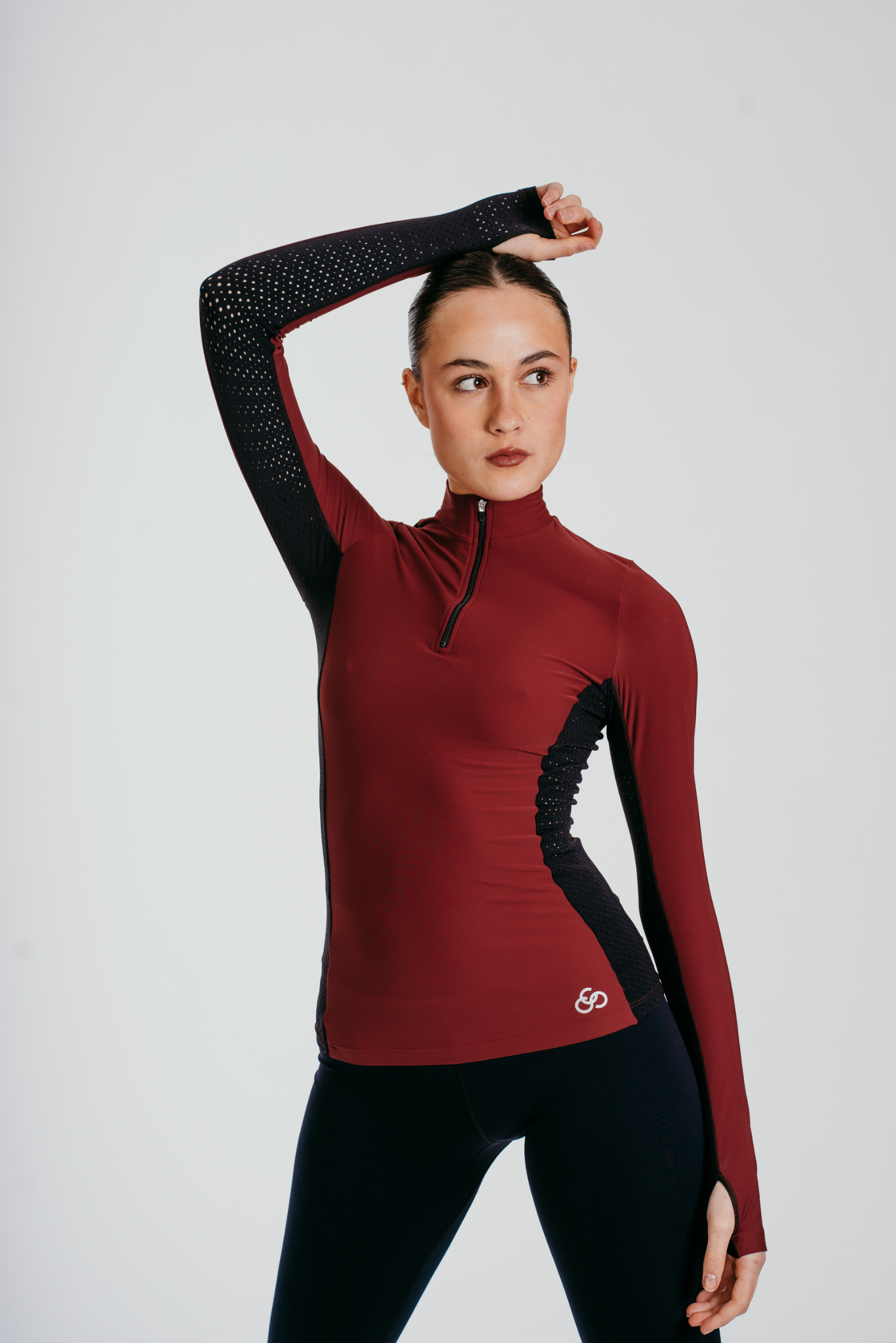 Inspire Half-Zip Top in Spice