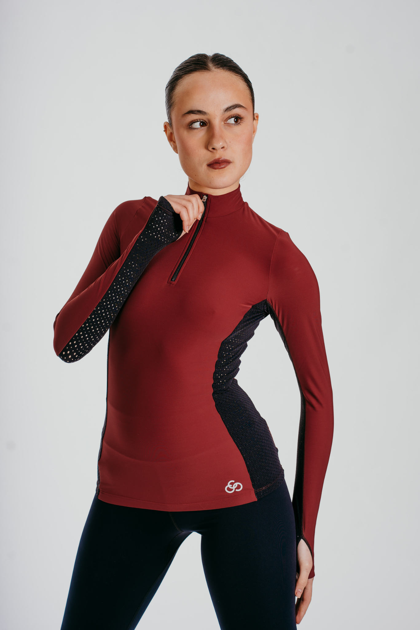 Inspire Half-Zip Top in Kruid