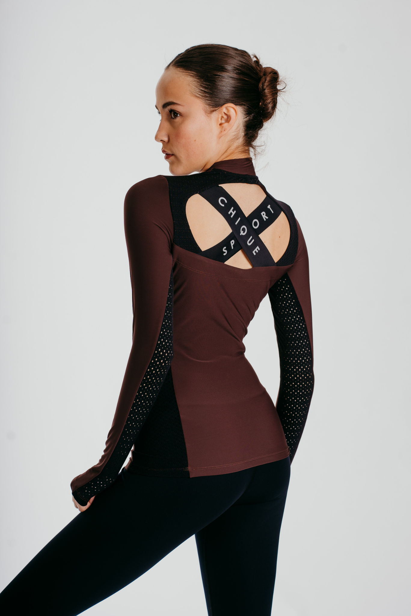 Inspire Haut à demi-zip en Truffe