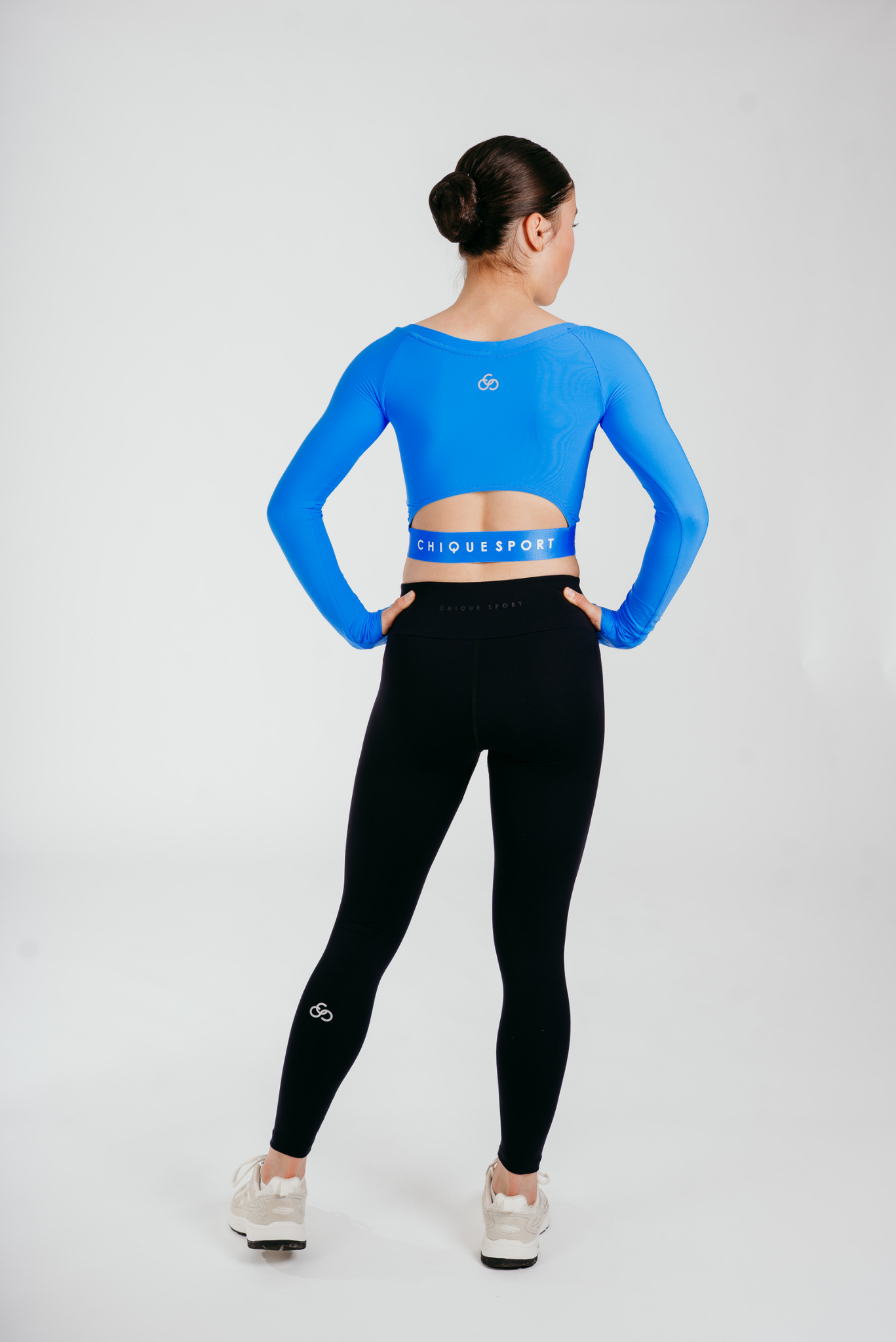 Empower Long-Sleeve Crop in Azure