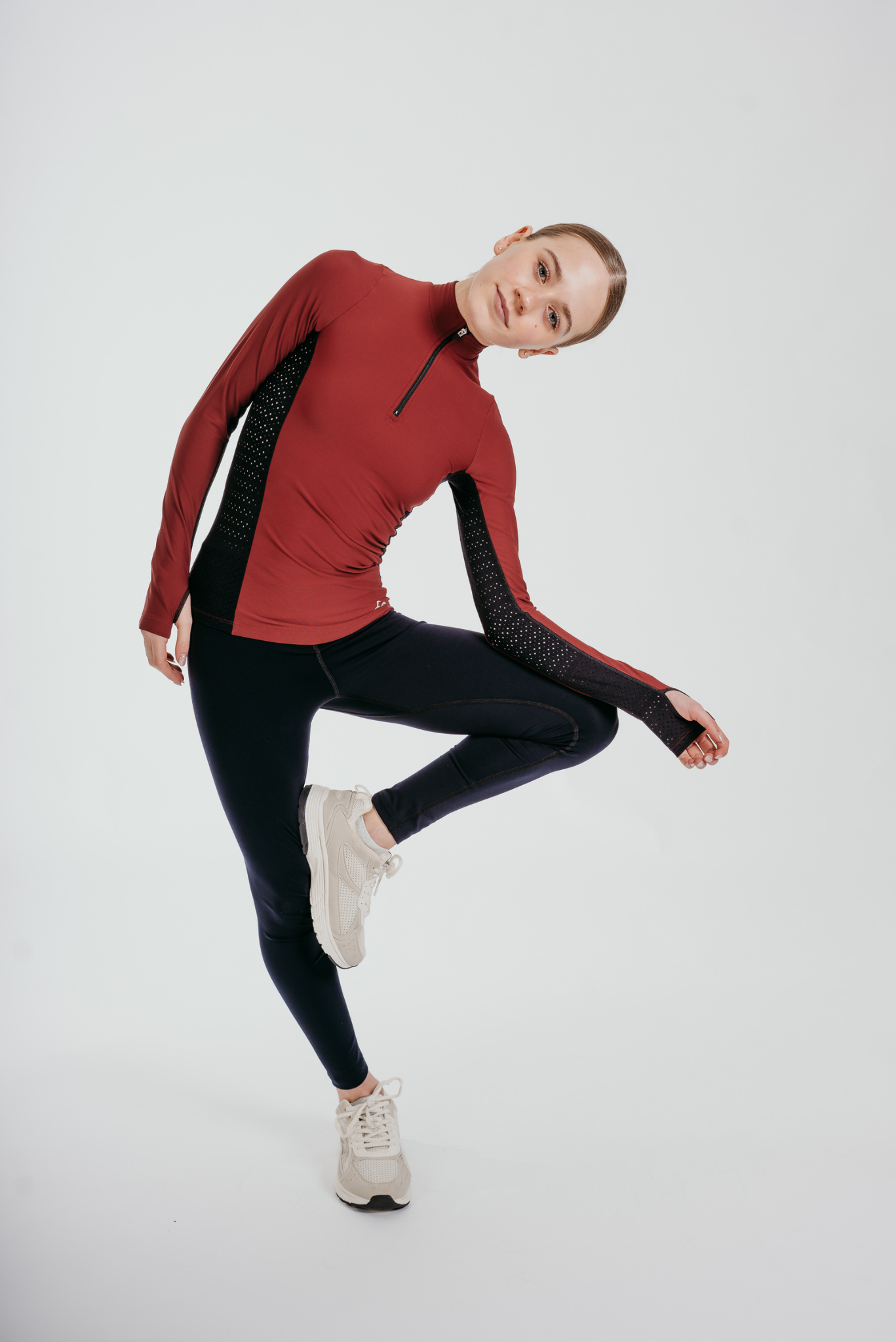 Inspire Half-Zip Top in Kruid