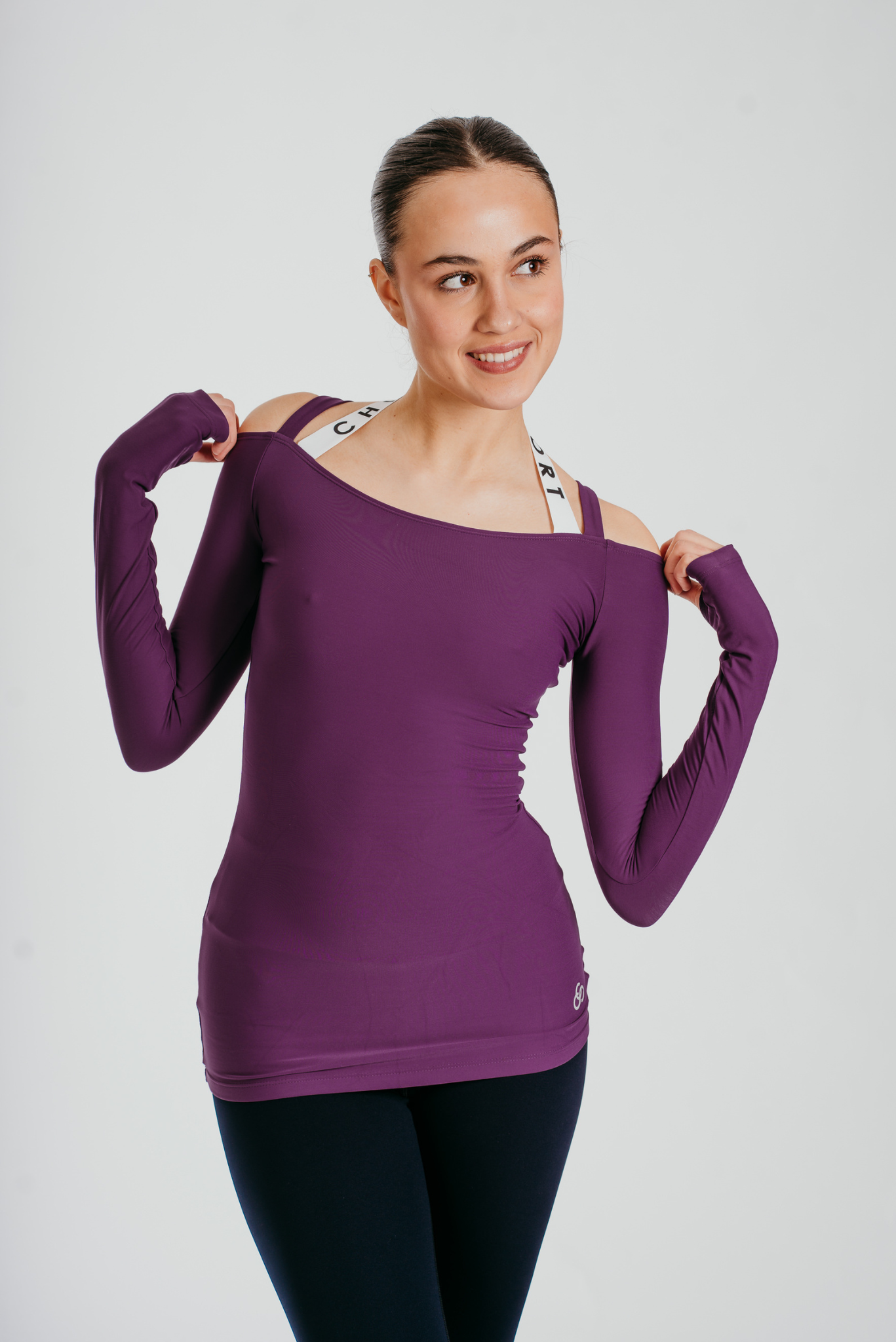 Fearless Long-Sleeve Top in Berry