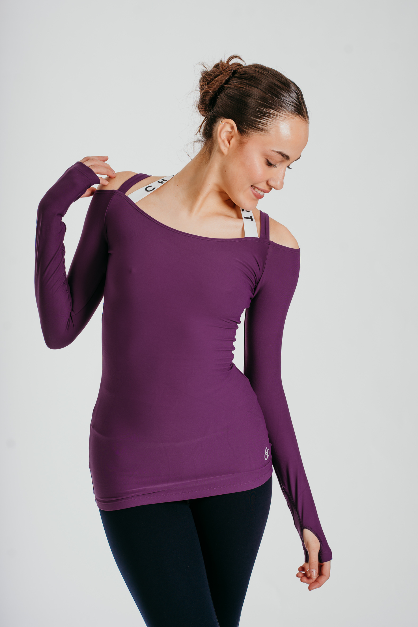 Fearless Long-Sleeve Top in Berry