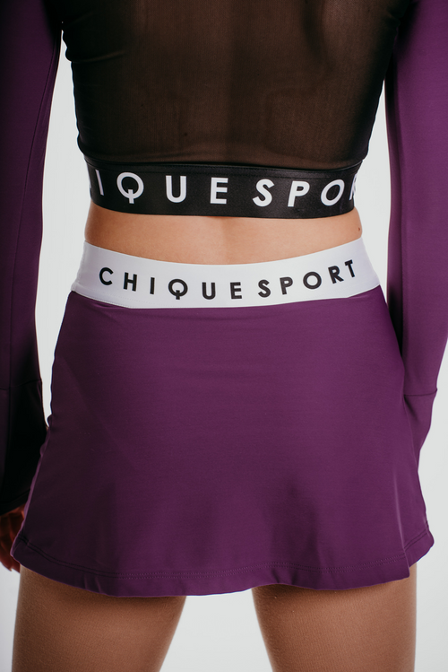 Girl's Figure Skating Fearless Skirt in Berry Chique Sport