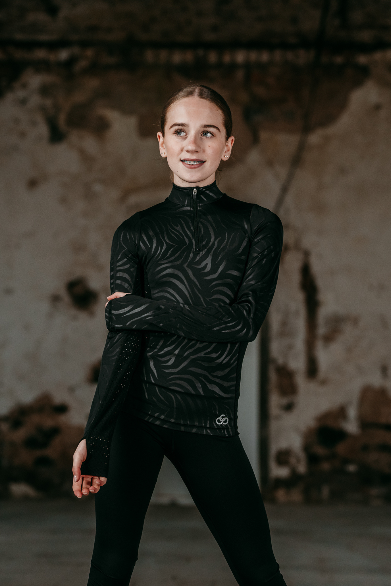 Inspire Half-Zip -paita Zebra-kuosilla