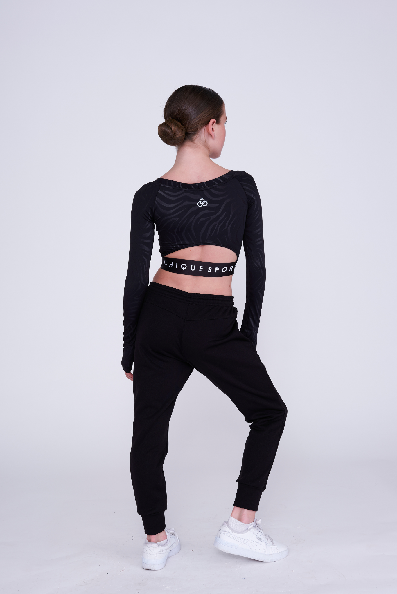 Empower Long-Sleeve Crop in Zebra