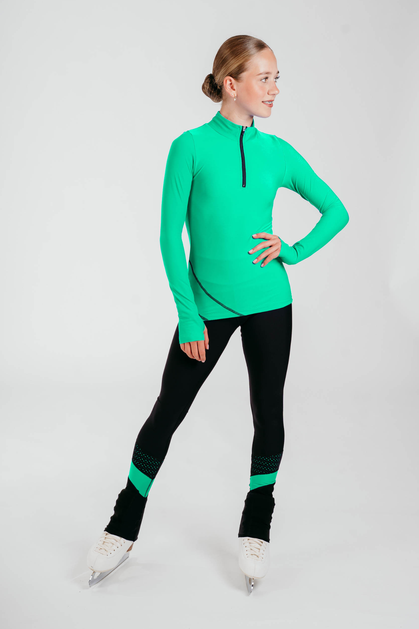 Desire Half-Zip Top in Ocean